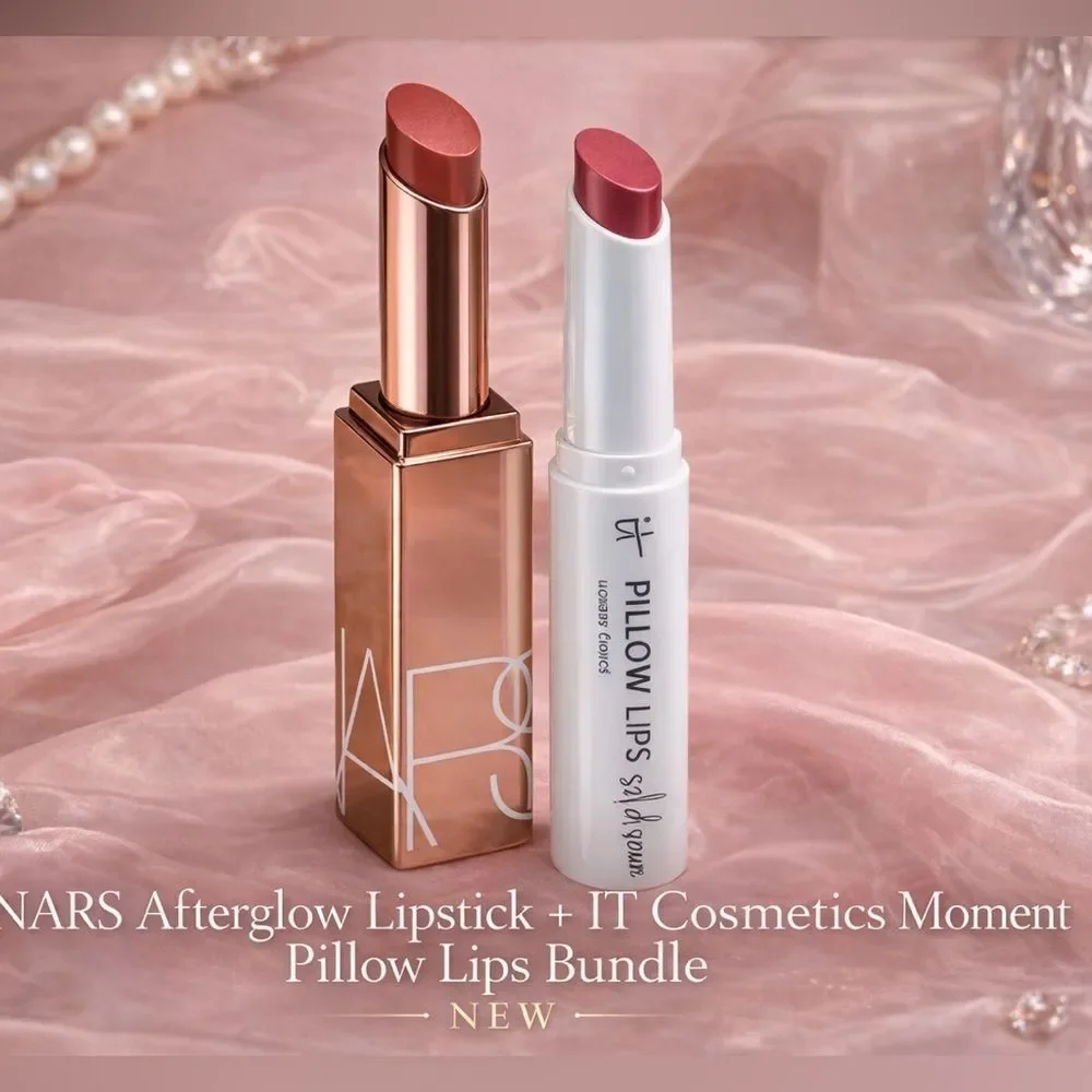 NARS Afterglow Lipstick & IT Cosmetics Pillow Lips Moment NEW Bundle